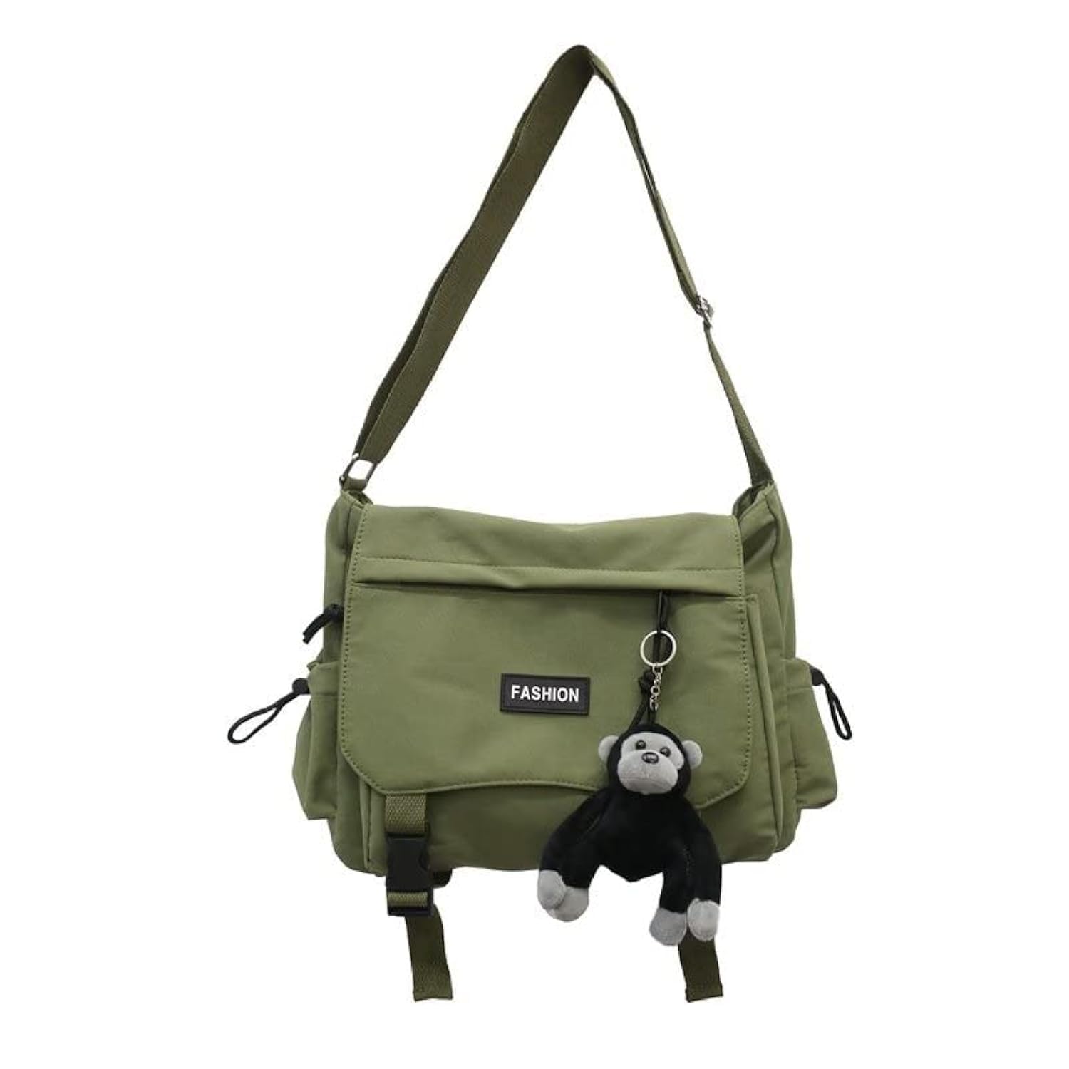 Large Capacity Unisex Shoulder Bag - Waterproof Nylon Messenger Bag for Men & Women, Japanese Korean Style Oxford Book Bag - Perfect for School, Work, Travel & Daily Commute