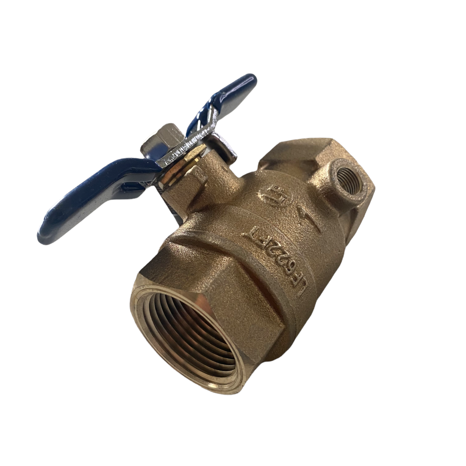 Febco 781 054LL 1 Inch Lead Free Ball Valve with Tapped Ends - Durable Brass Construction for Water & Gas Applications - Perfect for Plumbing, Irrigation & Industrial Use