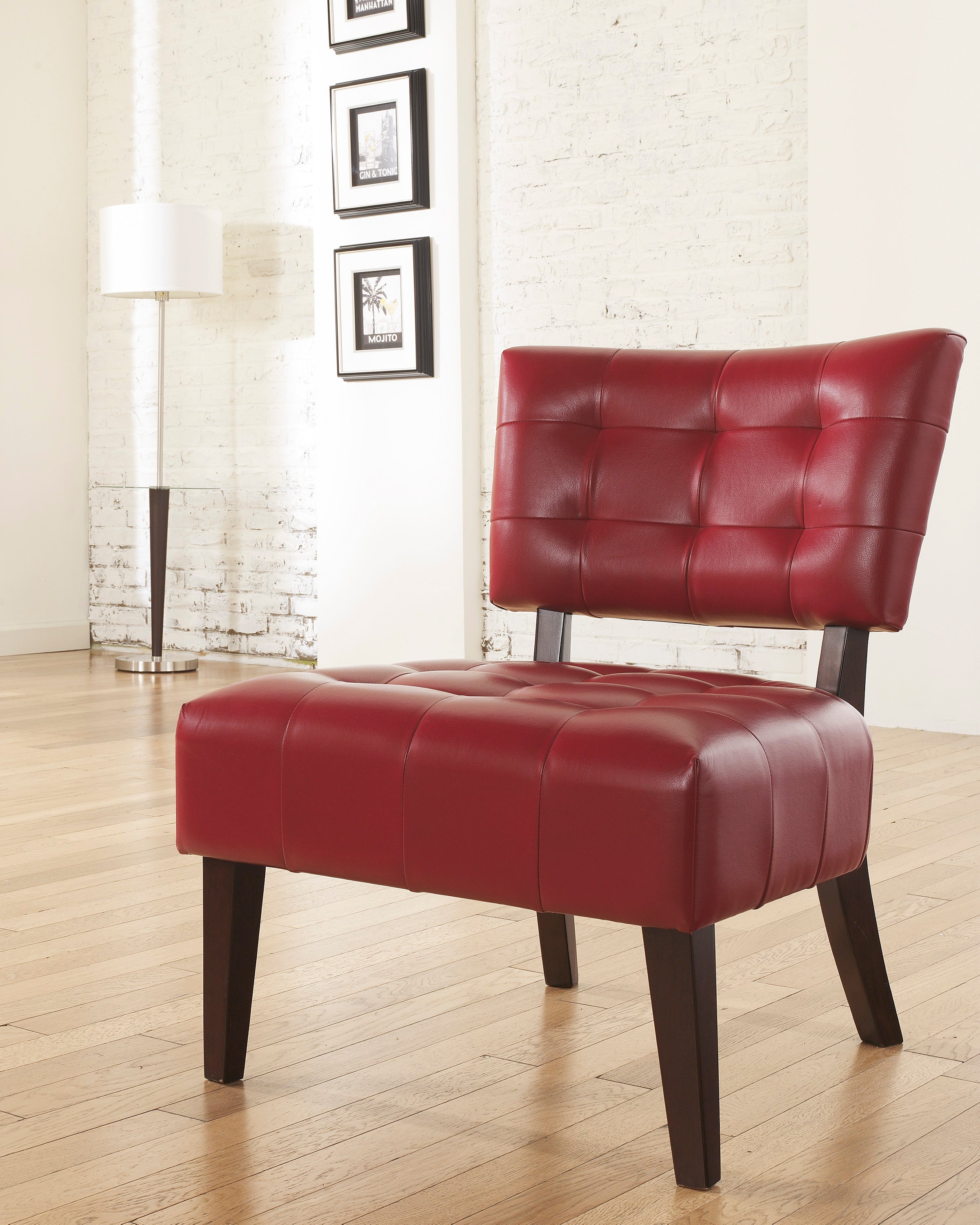 Roundhill Furniture Tufted Accent Chair with Oversized Seating - Modern Upholstered Living Room Chair for Home Office, Lounge & Reading Nook