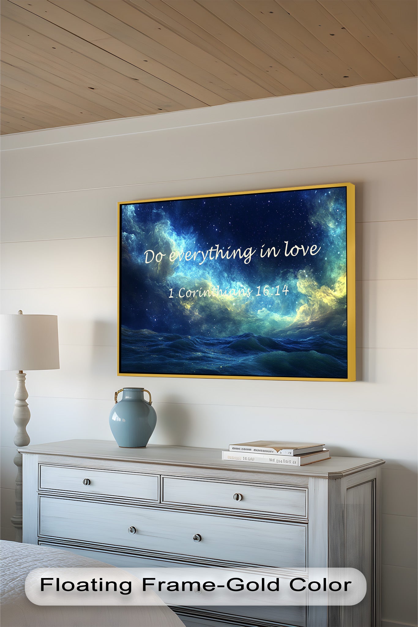 1 Corinthians 16:14 Bible Verse Canvas Print - Christian Wall Art with Love and Faith Scripture - Perfect for Home Decor, Church Gifts & Spiritual Inspiration