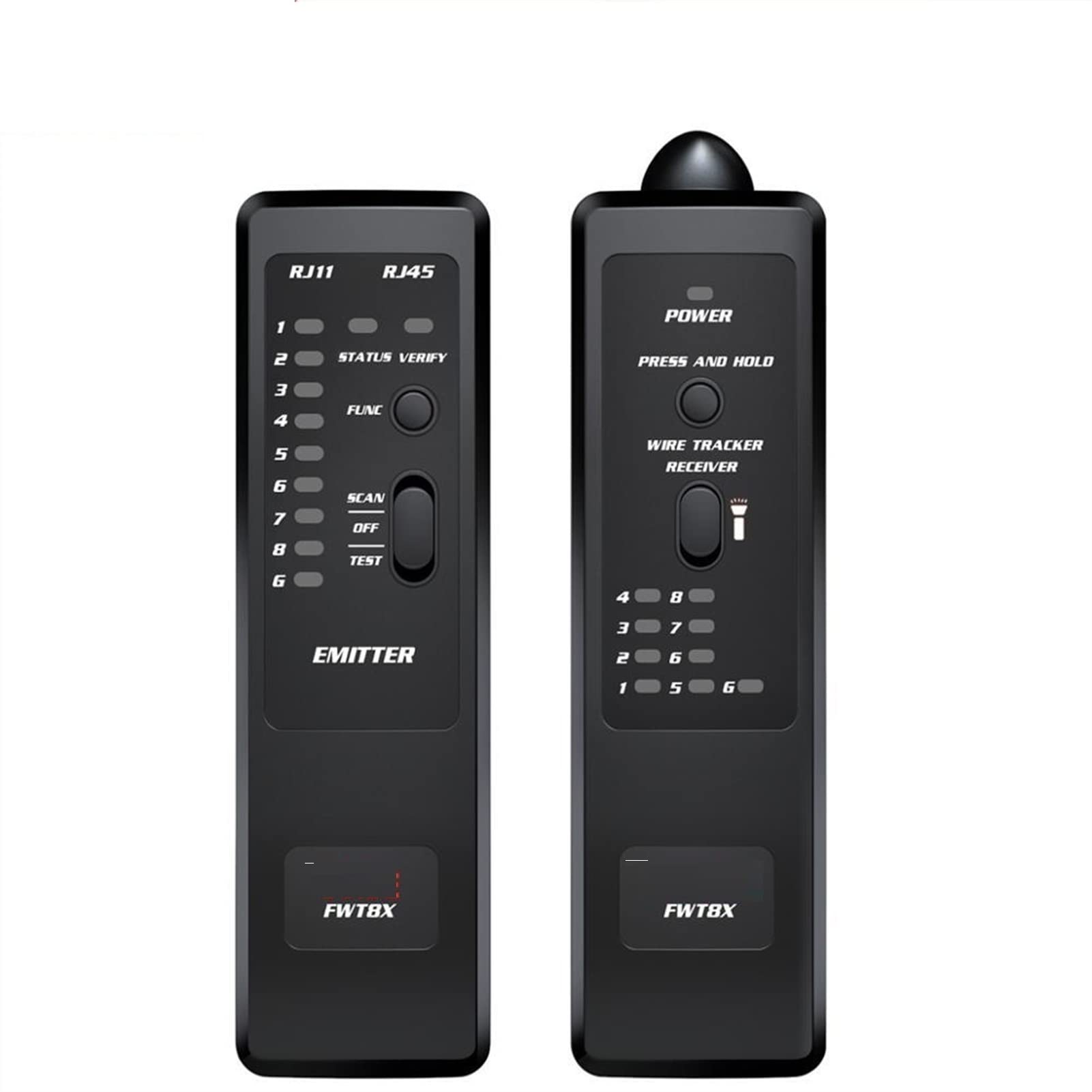 GIXAA OTDR Multi-Function Fiber Optic Tester - FWT8X Dual Mode Network Cable Toner with RJ45/RJ11 Ports | Accurate Ethernet LAN Tracer & Line Finder | Ideal for Long-Duration Field Work & Network Maintenance