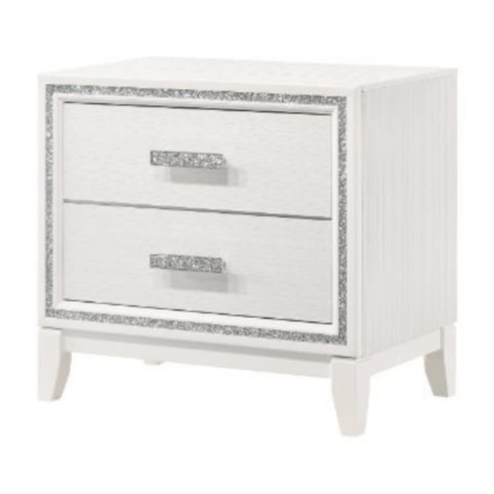Haiden White Finish Nightstand - 28