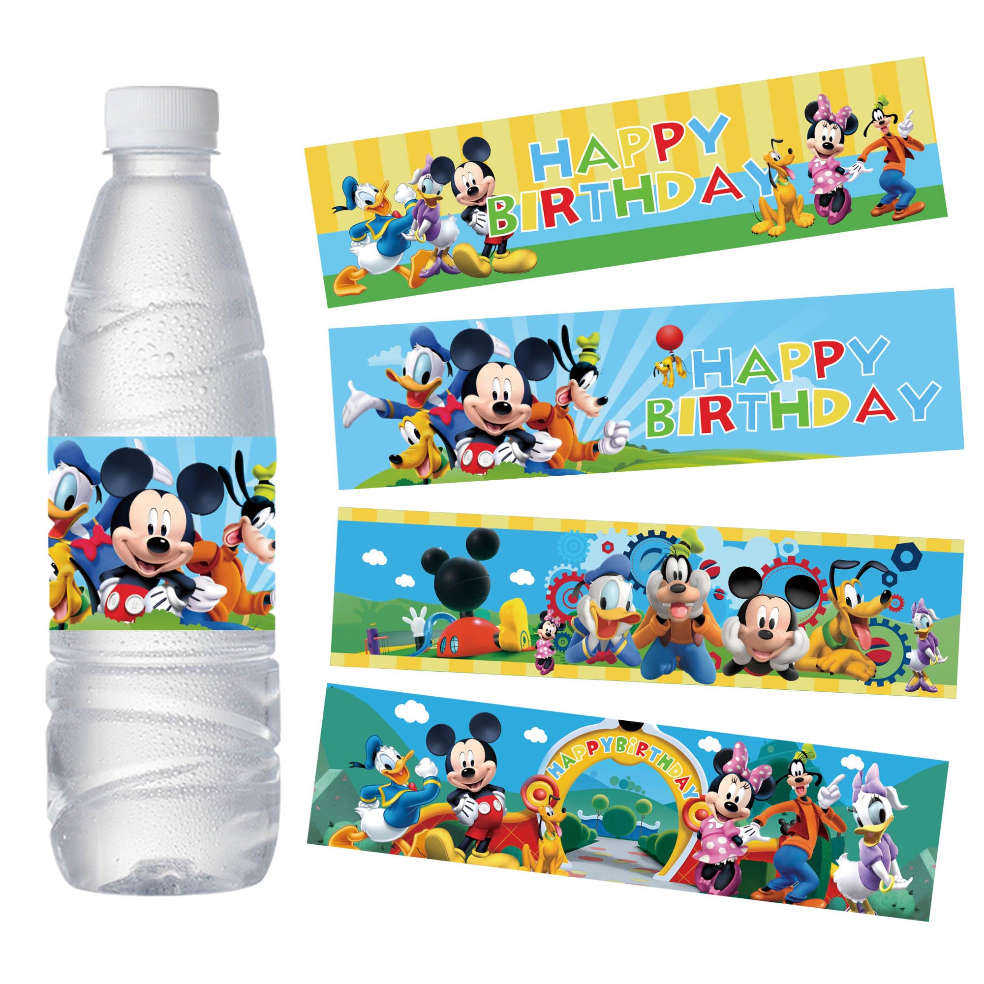 48Pcs Mouse-Themed Water Bottle Labels - Cute 1st 2nd 3rd Birthday Party Decorations for Boys, Baby Shower Supplies & Party Favors - Perfect for Mickey Mouse Themed Birthdays, Baby Showers and Kids' Celebrations