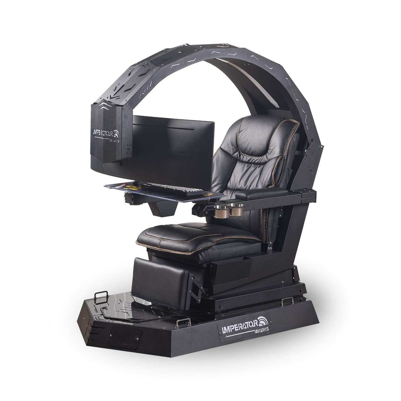 IWR1 Imperator Works Gaming Chair - Ergonomic XX-Large Computer Chair for Triple Monitor Setup - Black Racing Style Office Chair for Gamers & Professionals - Perfect for Long Gaming Sessions & Home Office Work
