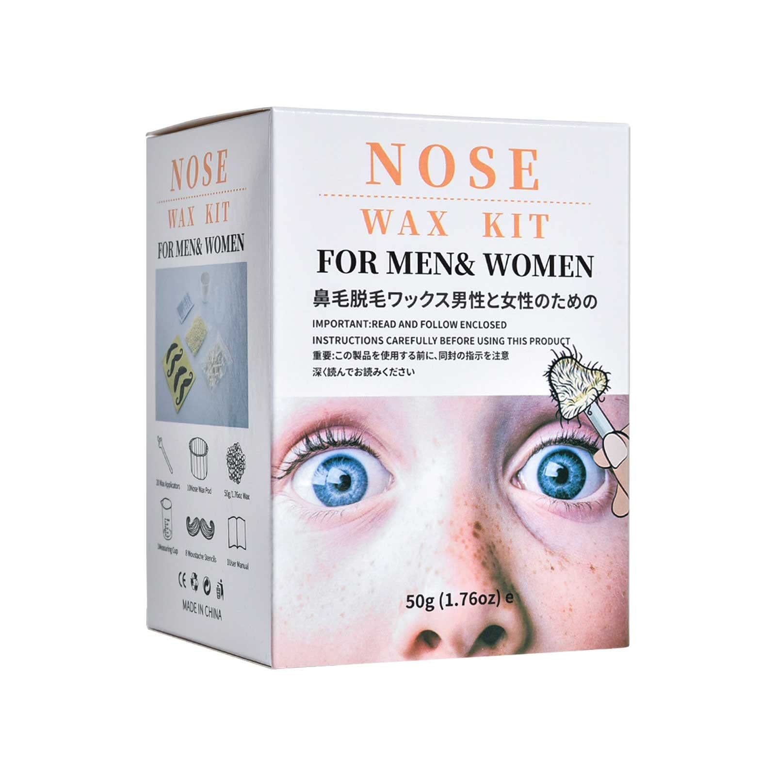 Honey Wax Nose Hair Removal Kit - Care Ve Nostril Cleaning Paste & Waxing Tool for Men & Women - Painless Nose Hair Pulling & Skin Care Set (White, One Size) - Perfect for Grooming, Travel & Personal Hygiene