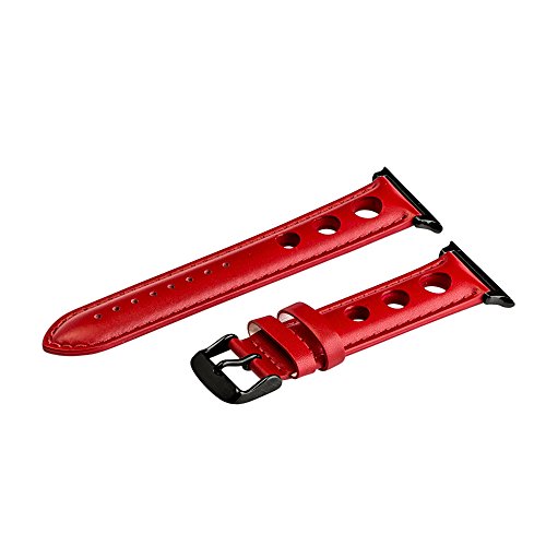 Red Smooth 3 Hole Bands / Black Hardware