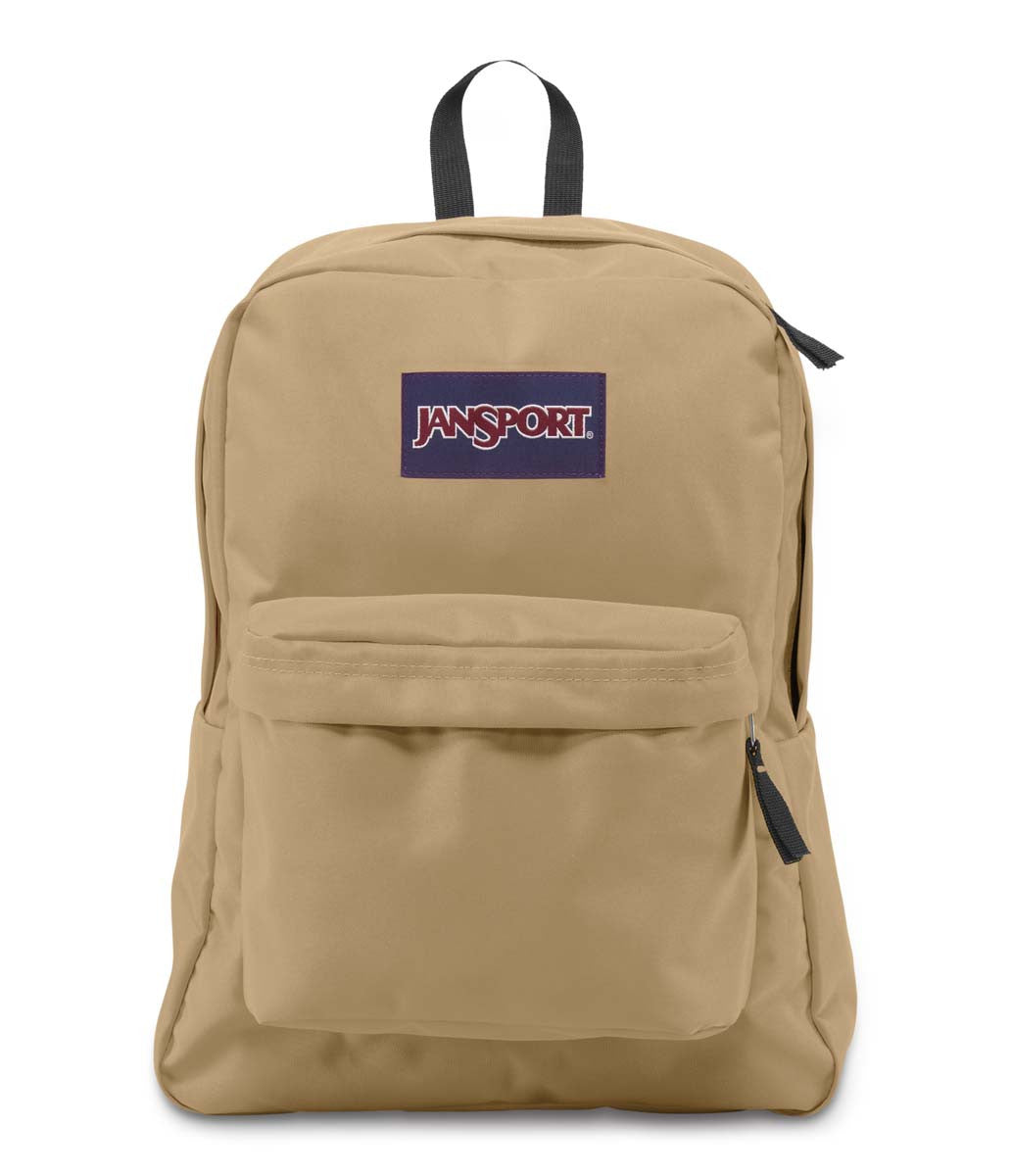 JANSPORT Superbreak Backpack - Lightweight Laptop Backpack for School & Travel, Durable Field Tan Color | Perfect for College Students, Commuters & Outdoor Adventures
