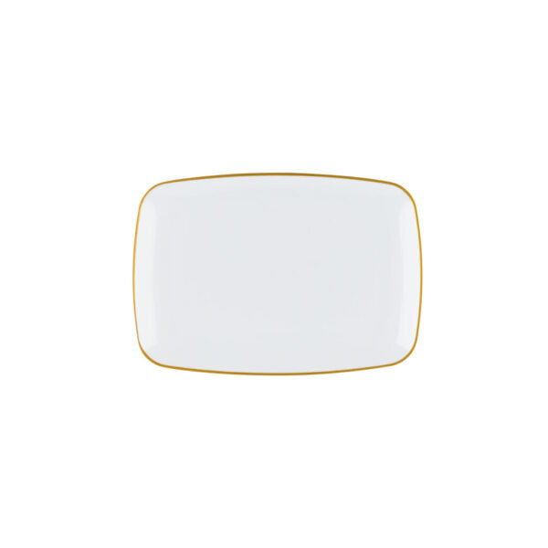 Organic White and Gold Rectangle Serving Dish - Elegant Appetizer Platter for Cheese, Charcuterie & Desserts - Perfect for Parties, Weddings & Holiday Entertaining