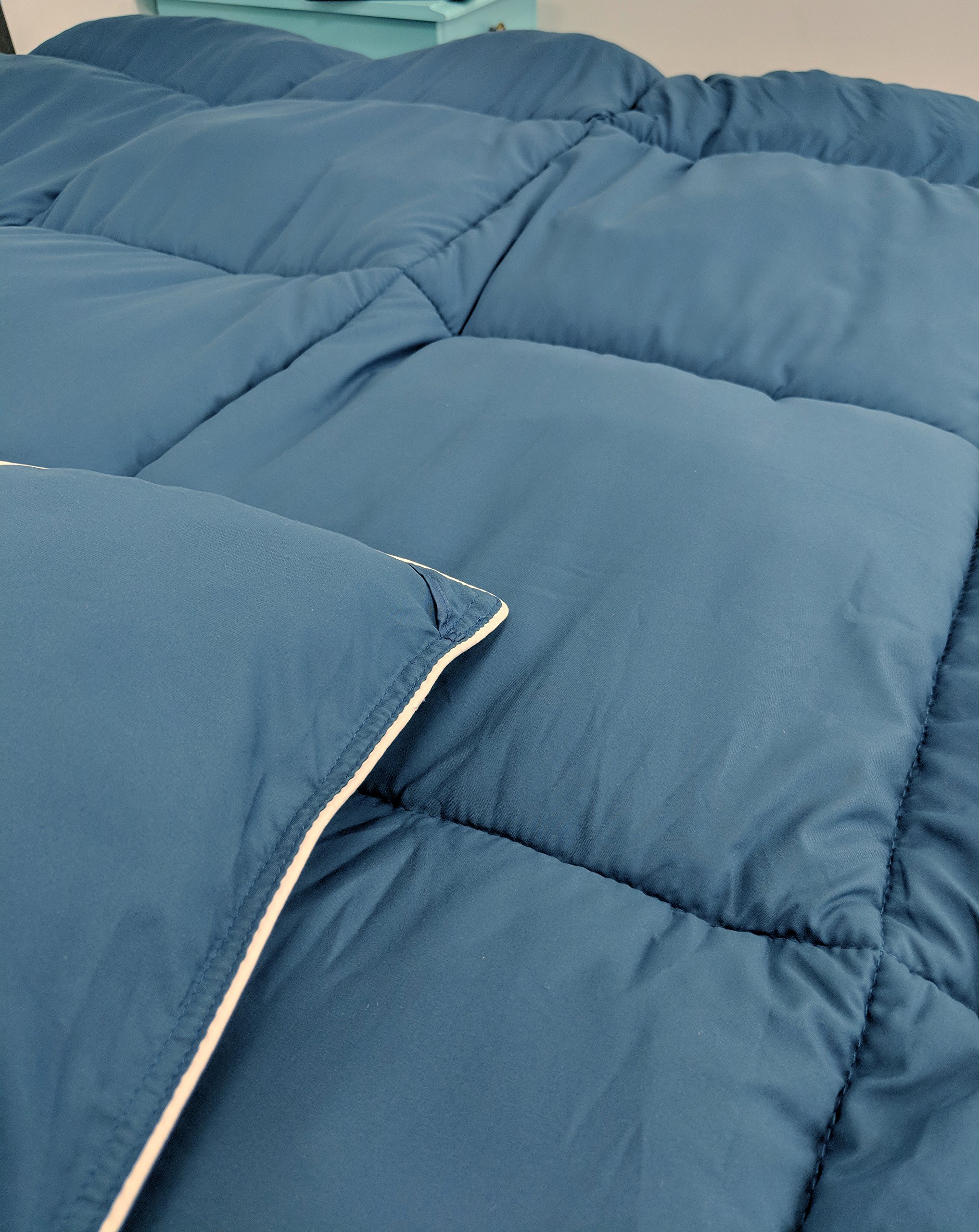 Pillowtex 3-Piece All Season Comforter Set with Matching Pillow Shams - Twin/Twin XL Size Soft Cream Bedding for Cozy Sleep & Guest Room Decor