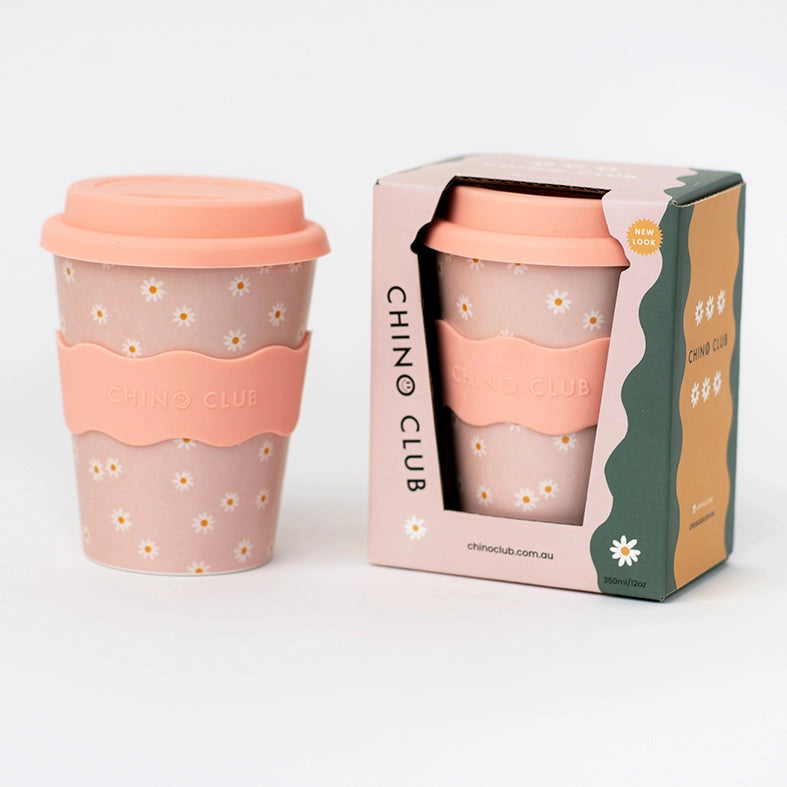 Pink Daisy Ceramic Coffee Mug 350ml - Elegant Floral Design for Home, Office & Gifts - Perfect for Morning Coffee, Tea or Hot Chocolate