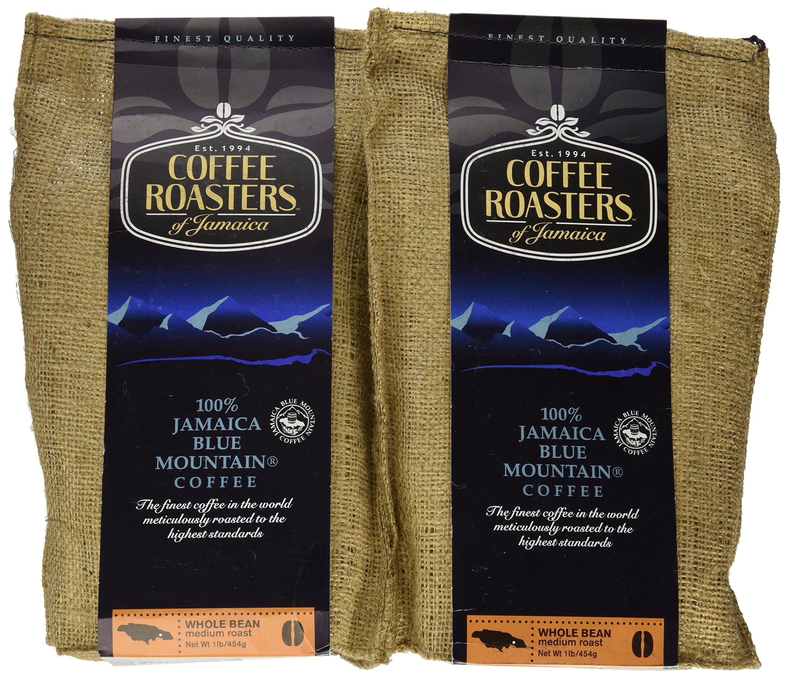 Premium 100% Jamaica Blue Mountain Whole Bean Coffee - Freshly Roasted, 2lbs Bag - Perfect for Espresso, French Press & Gift Giving