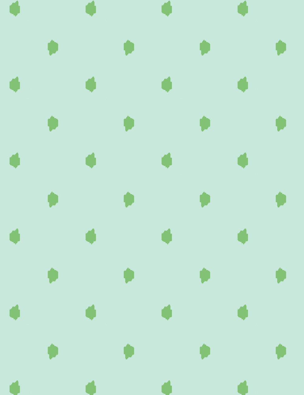 Wallshoppe Medina Dot Peel and Stick Wallpaper - Aloe & Mint Green Geometric Pattern - Perfect for Nursery, Bedroom, or Home Office Decor