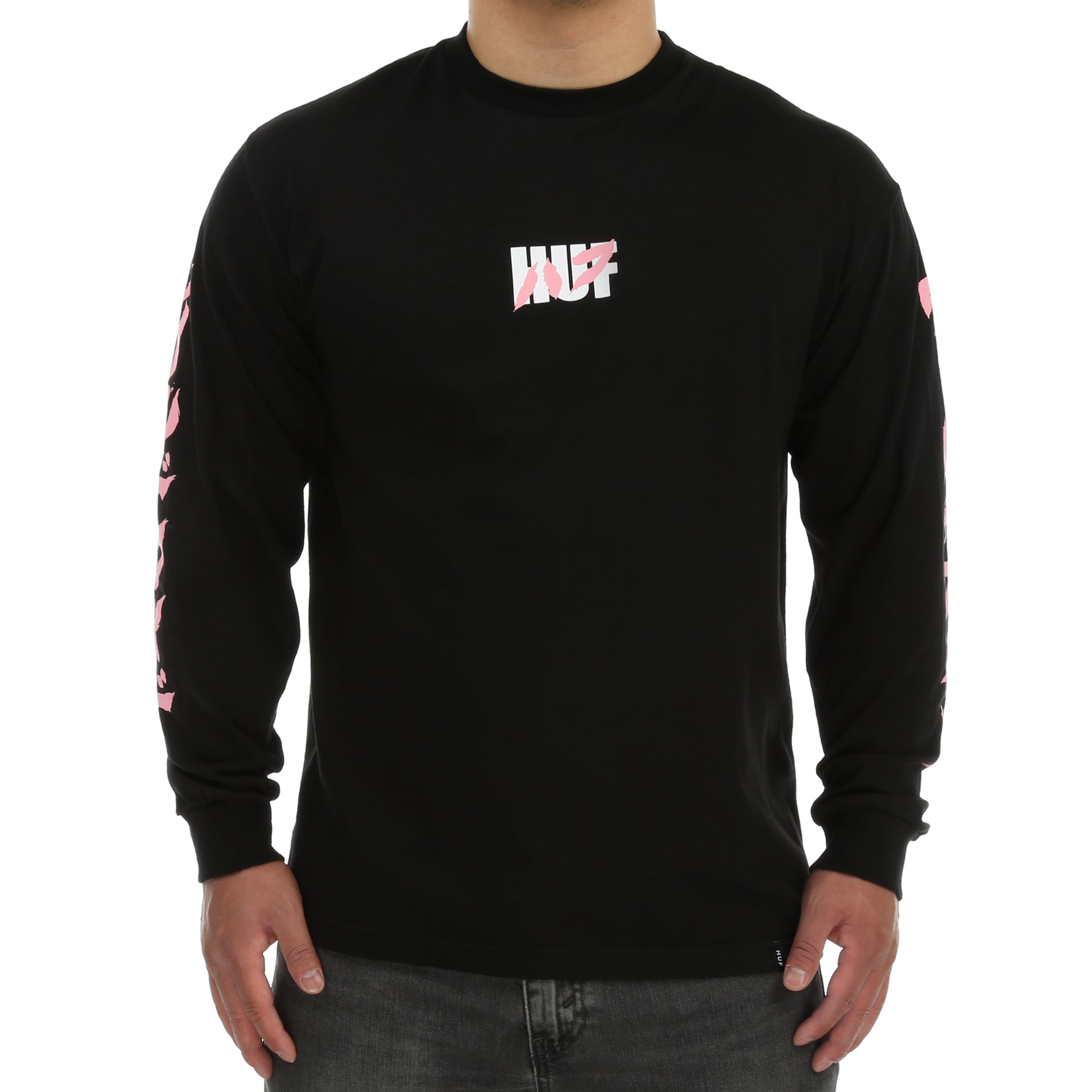 Huf Asa Long Sleeve T-Shirt for Men - Black | Comfortable Streetwear & Casual Wear for Everyday Outfits