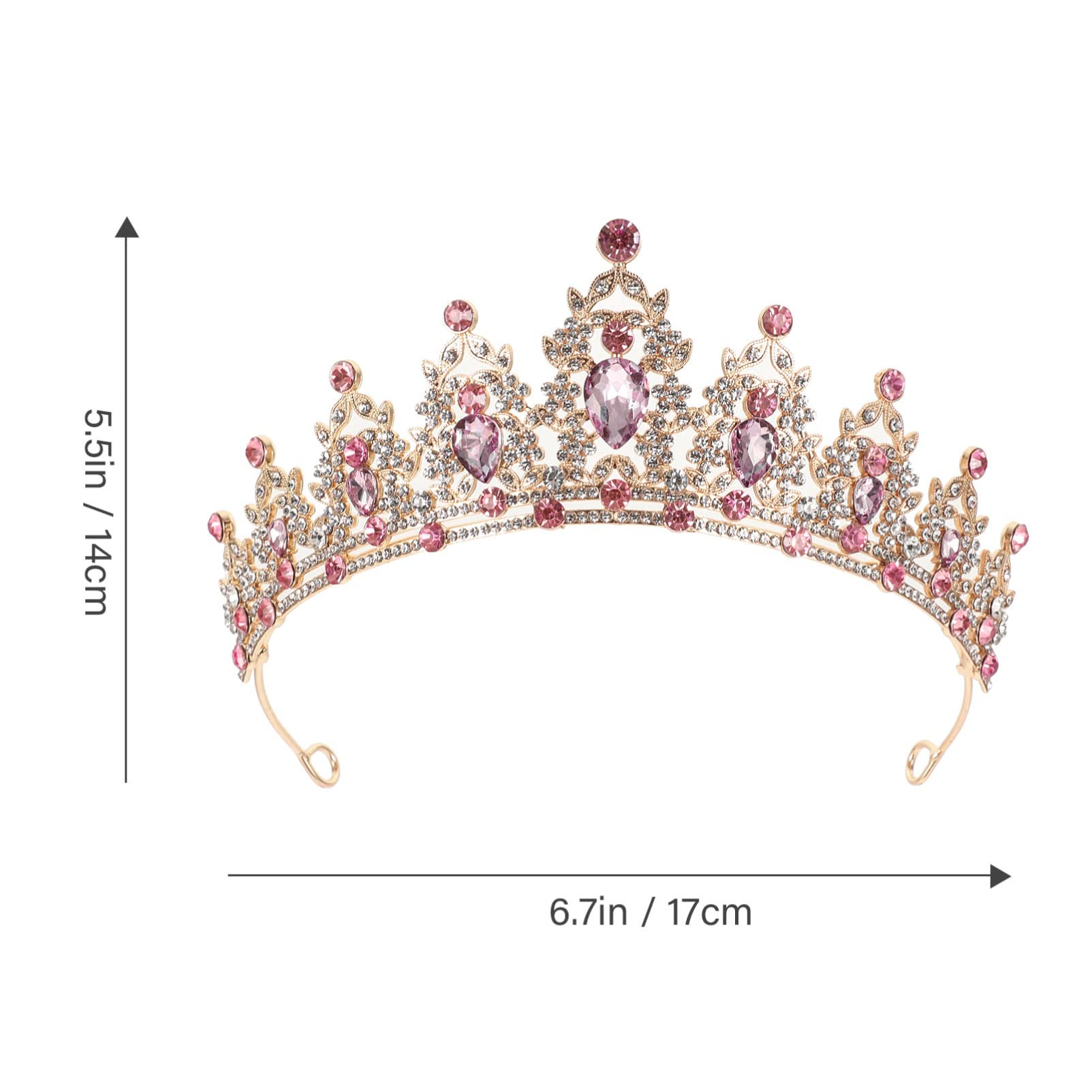 **2pcs Crown Bridal Tiara Headpieces - Rhinestone Wedding Hair Jewelry for Bride, Bridesmaids & Flower Girls - Perfect for Weddings, Prom, Pageants & Special Occasions**