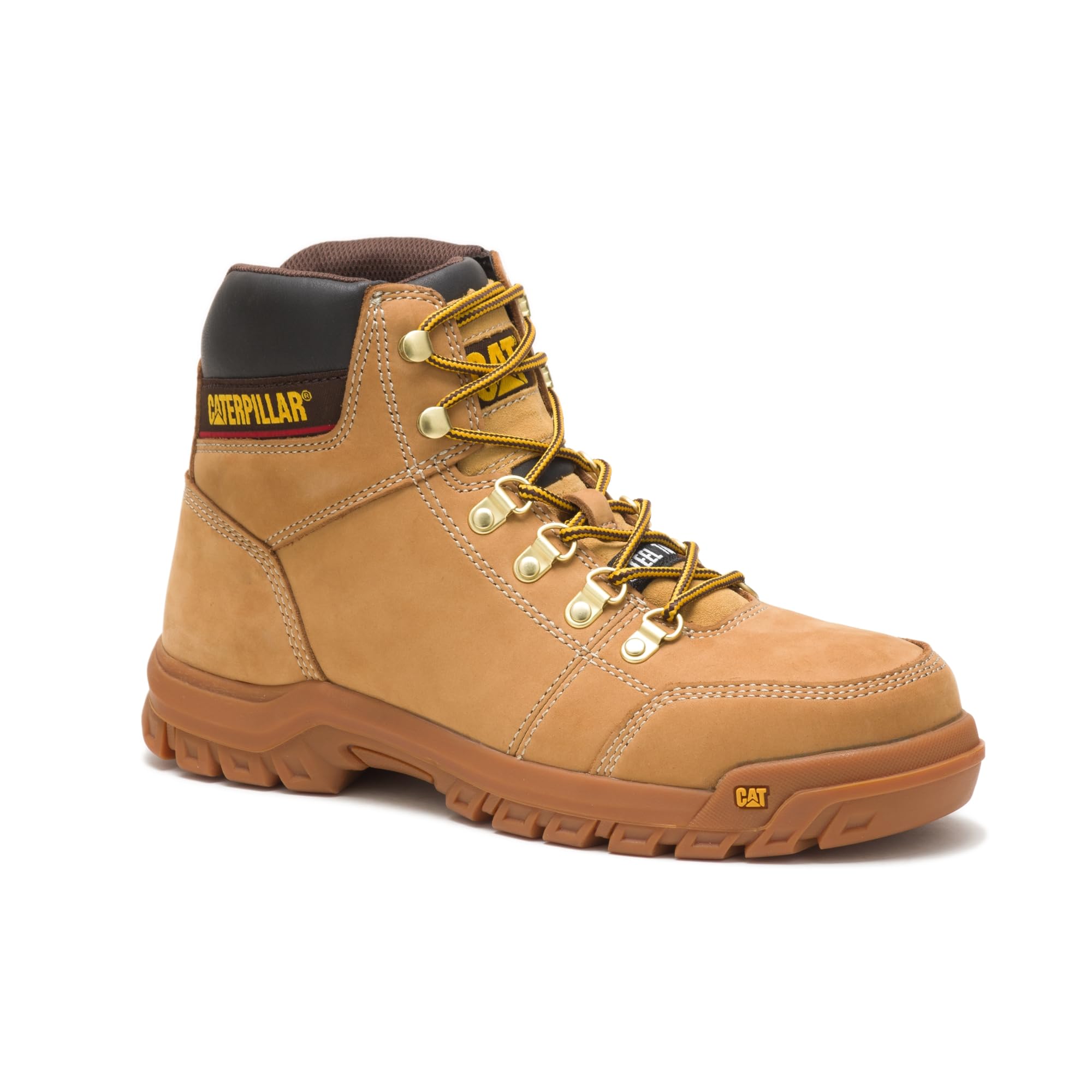 Cat Footwear Men's Outline Steel Toe Work Boot - Durable Safety Shoes for Construction, Warehouse & Outdoor Work | Slip Resistant & Comfortable Work Boots for Men
