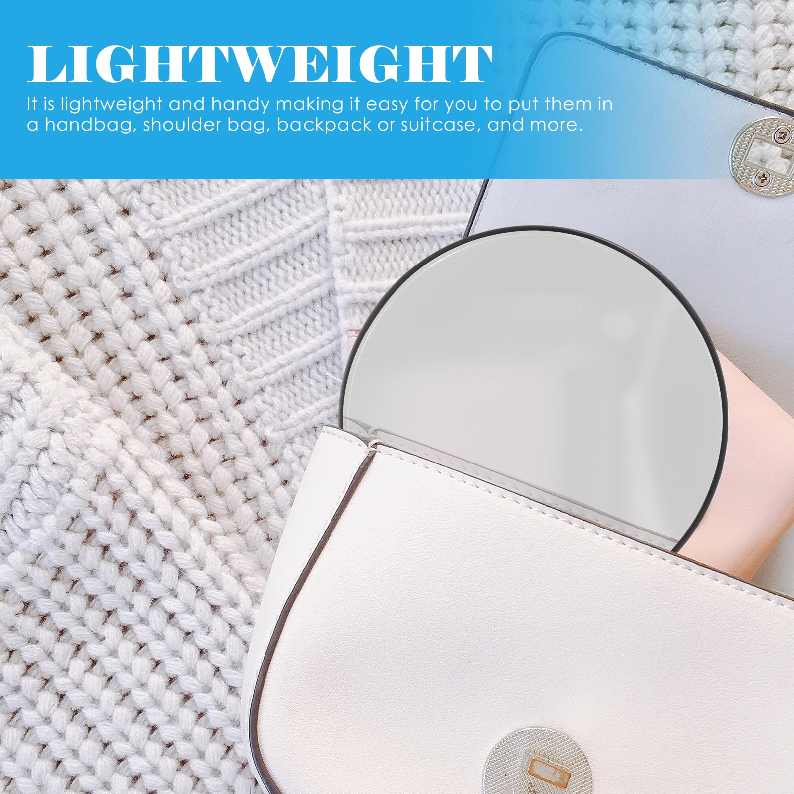 HEALLILY 7.5cm 5X Magnifying Glass Mirror - Small Round Wall Mirror for Makeup, Cosmetic, Bathroom with Suction Cups (Black) - Perfect for Travel, Home Vanity & Professional Salon Use