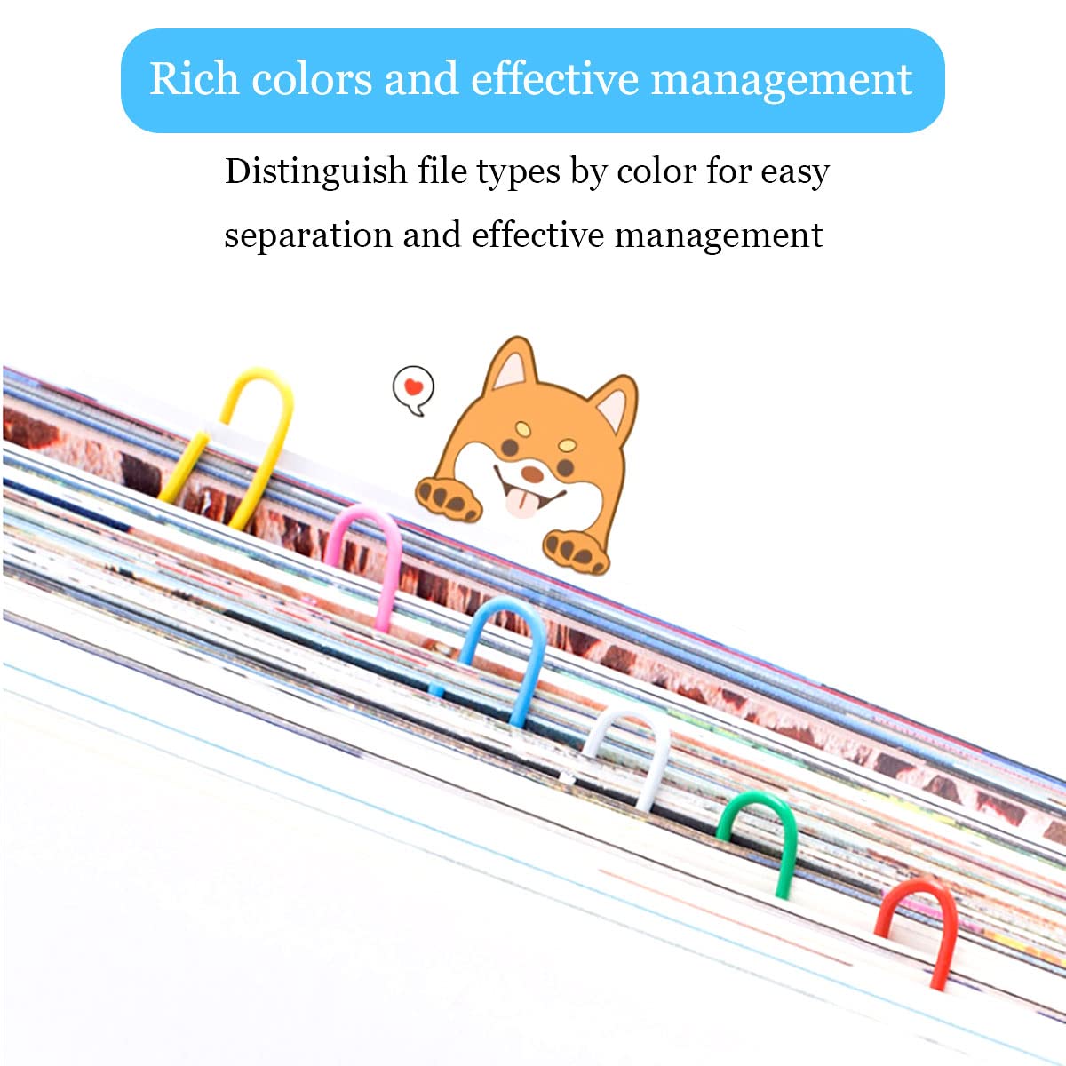 200 Pack 2 Inch Colored Paper Clips - Large, Reusable, Non-Slip Paper Clips for School, Office, Folders, Bookmarks, DIY Albums - Perfect for Organizing Documents, Craft Projects and Office Supplies (L-B-N-G01)