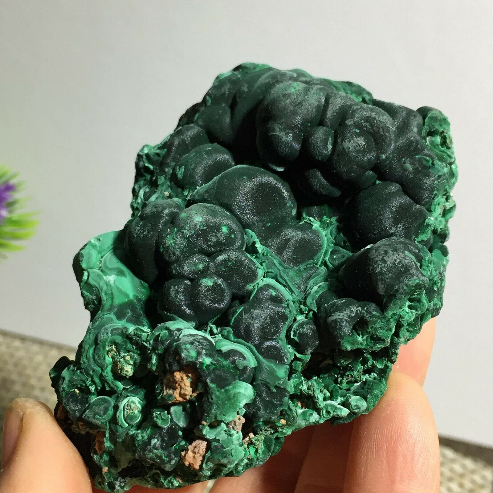 Natural Malachite Raw Stone Crystal - 260-270g | Reiki Healing Energy | Home & Office Decoration | Meditation, Feng Shui & Spiritual Healing Gift