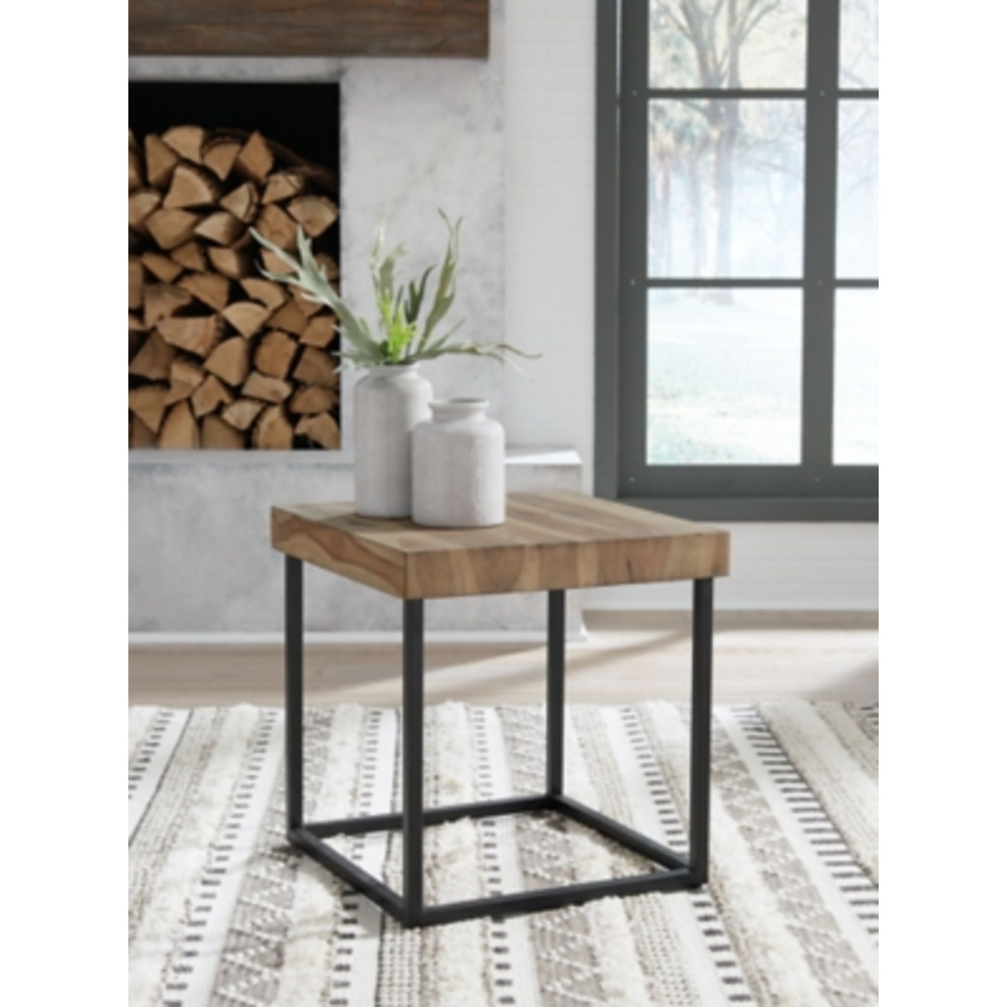 Bellwick Square End Table - Modern Side Table for Living Room, Bedroom & Office - Sturdy & Stylish Accent Table for Home Decor