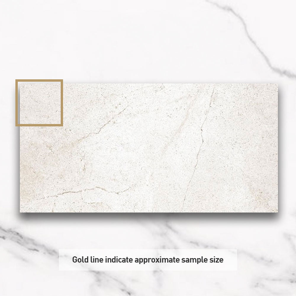 Premium Stretto White 300x600mm Porcelain Tile - Stone Look Outdoor Flooring for Patios, Pool Decks & Garden Pathways
