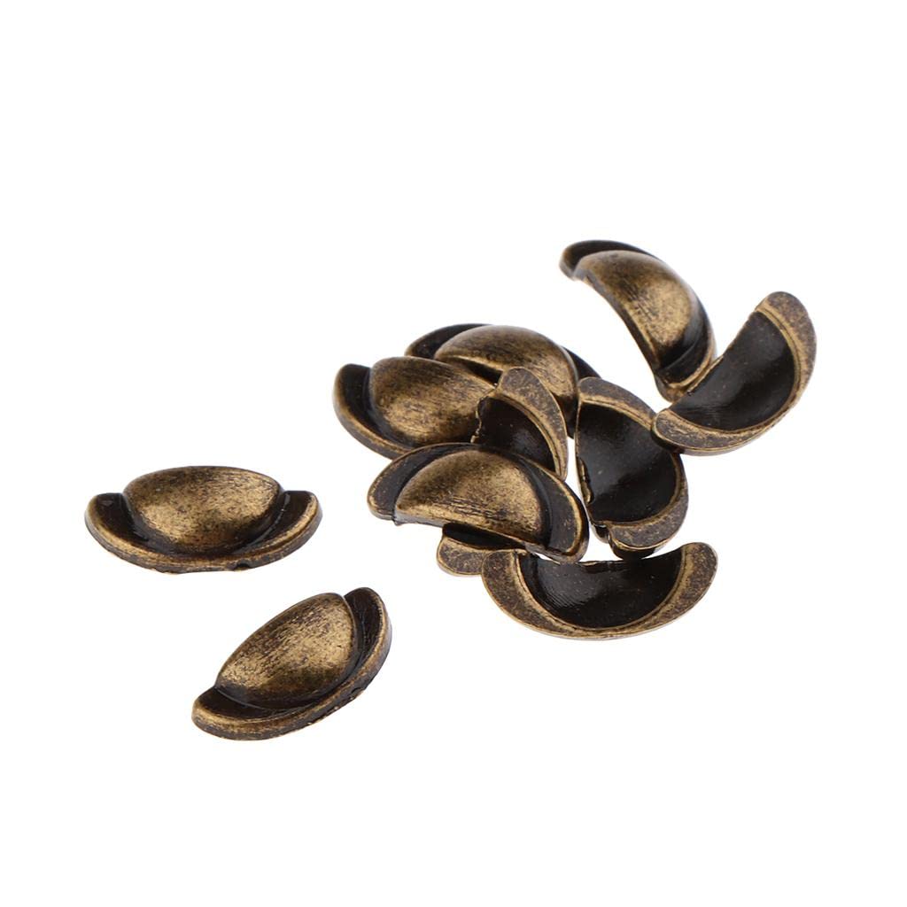 1/6 Scale Miniature Bronze Drawer Handles - 10pcs Plastic Hardware Pulls for Dollhouse, DIY Furniture, Cabinet & Door Accessories (1cm) - Perfect for Miniature Models, DIY Crafts & Home Decor Projects