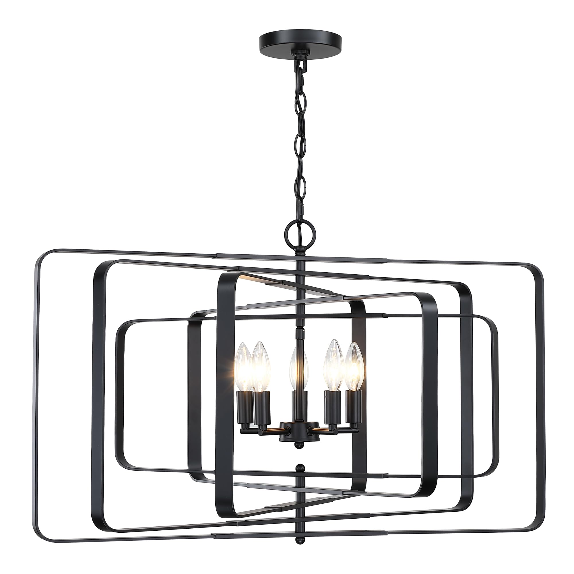 Modern 5-Light Black Chandelier 32