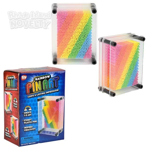 5 Pack Rainbow Pin Art Game - Fun Sensory Toy for Kids & Adults - Stress Relief, Creativity & Learning Activity for Home, Office & Classroom