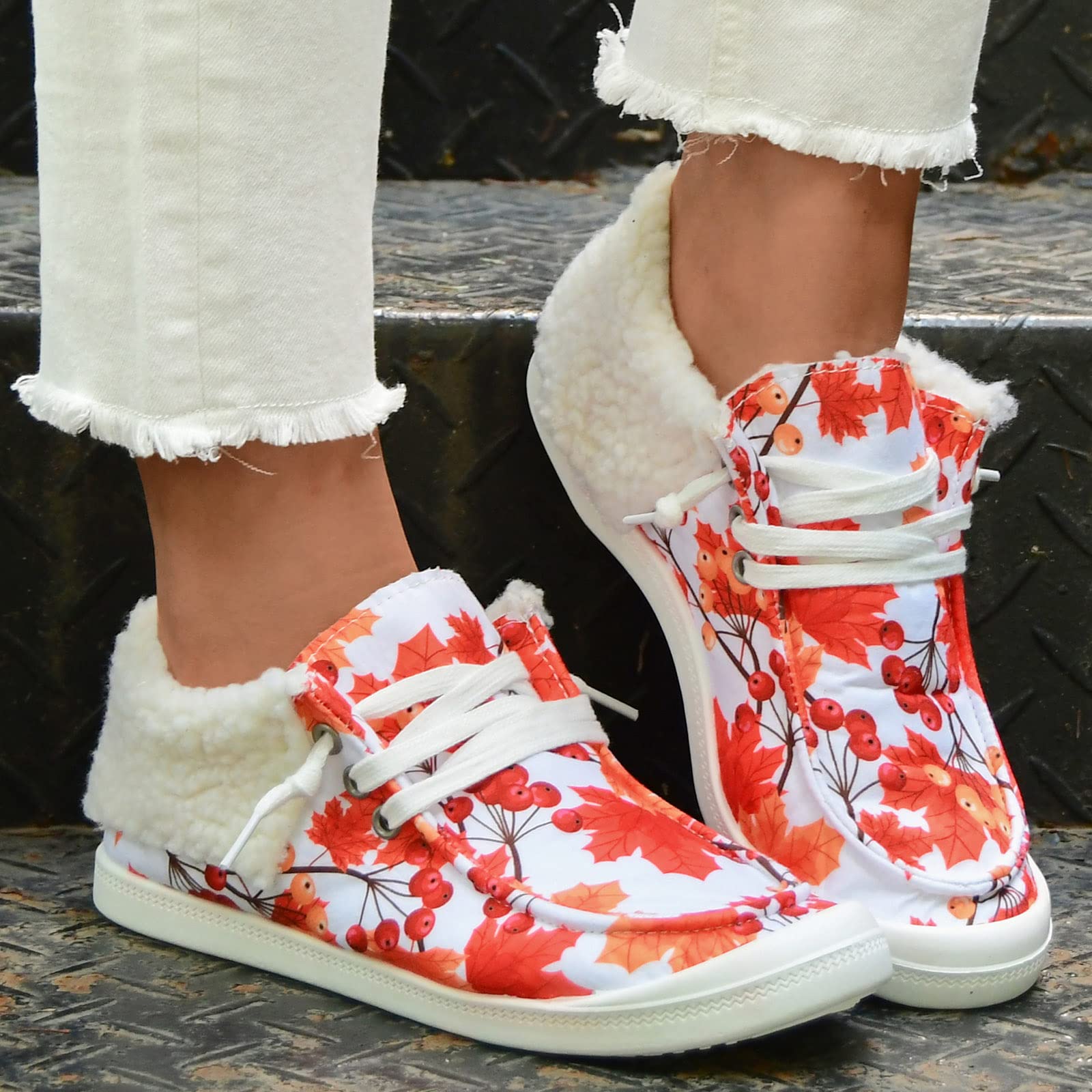 Women's Warm Casual Shoes with Sunflower Print - Non-Slip Soft Sole Comfortable Slip-On Shoes for Women | Perfect for Walking, Shopping & Everyday Wear