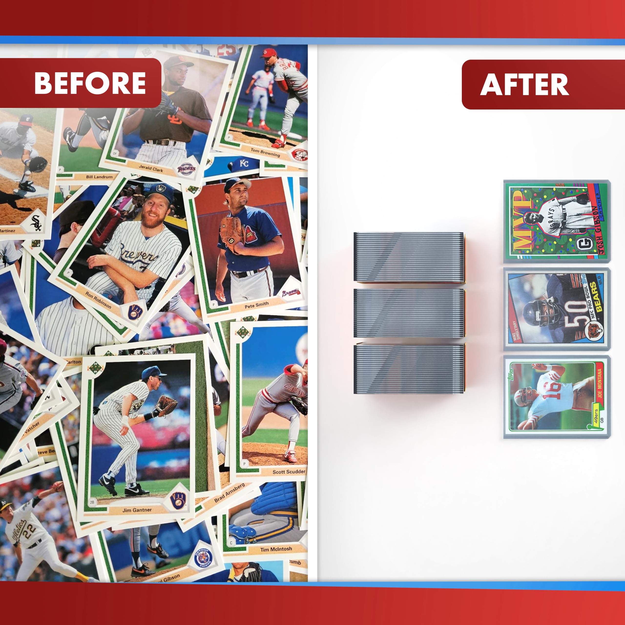 35pt Top Loaders for Trading Cards - 2000 Count Bulk Pack - 3x4 Inch Premium Clear Hard Plastic Sleeves - Perfect for Baseball, Pokemon, MTG & Sports Card Protection - Great for Collectors, Grading & Display Cases