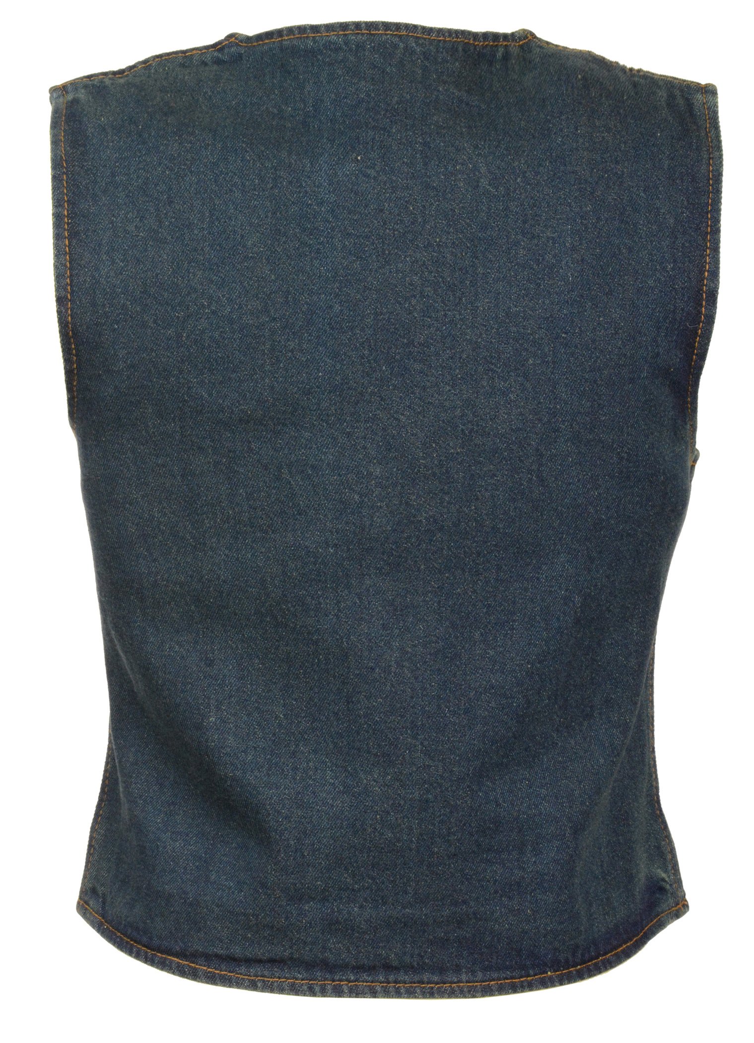 Milwaukee Leather Women's Denim Zip Front Vest with V-Neck Collar - Stylish Layering Piece for Casual Outfits & Outdoor Adventures