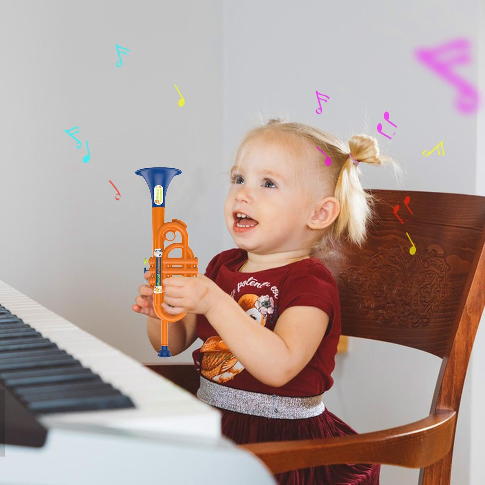 Best Kids Trumpet Toy - Educational Musical Instrument for Children | Fun Learning & Pretend Play, Birthday Gift, Classroom Activity, Band Practice