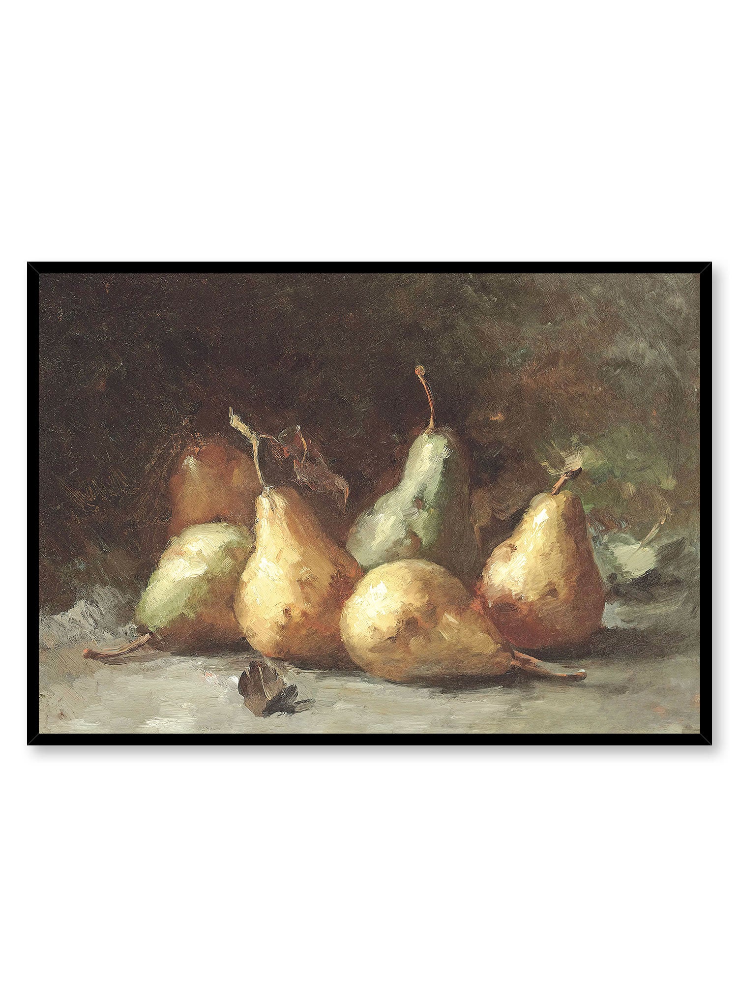 Pears Poster - Vintage Fruit Wall Art Print for Kitchen, Dining Room & Home Decor - Perfect for Farmhouse, Rustic & Modern Interior Design