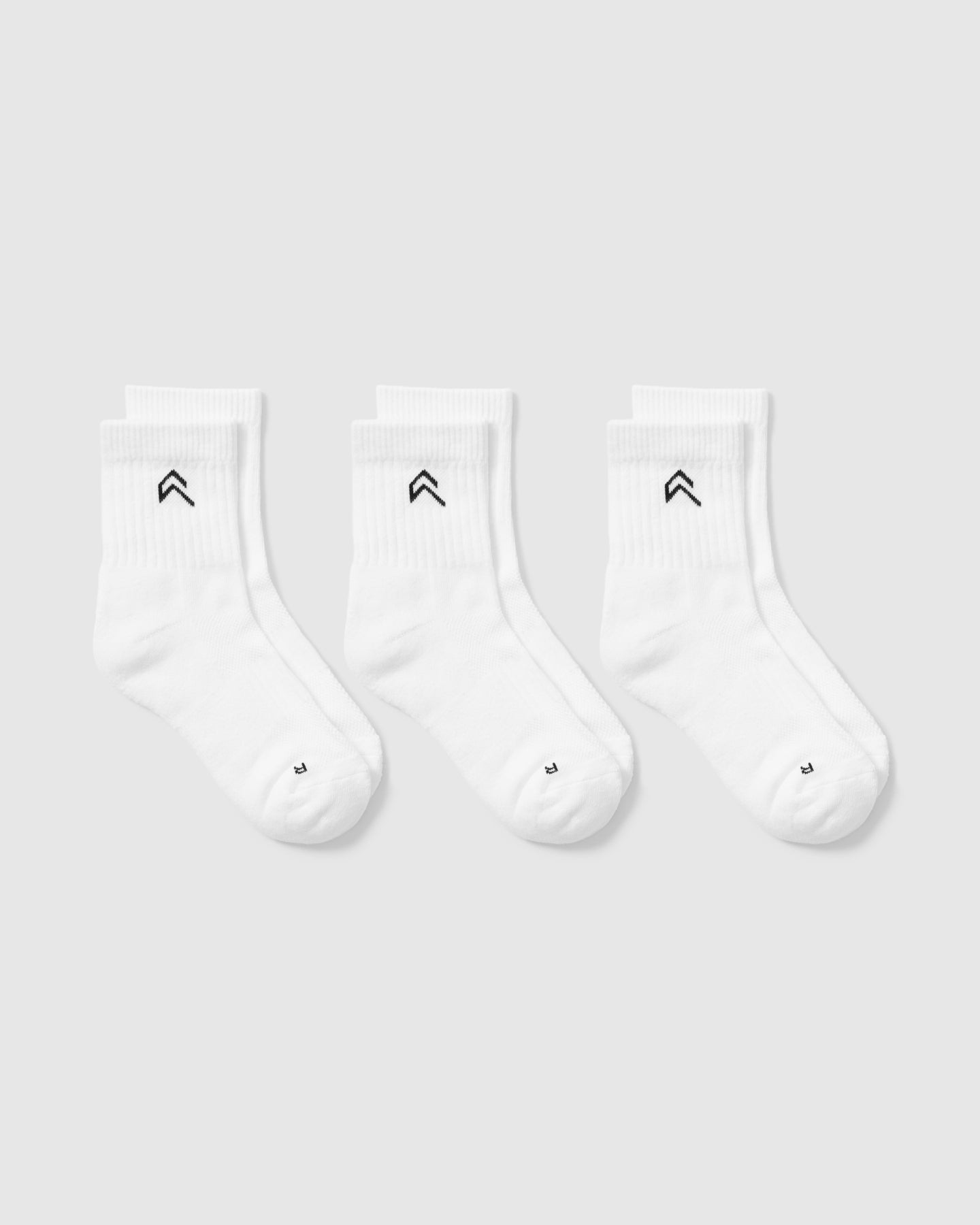 Premium 3-Pack Mid Crew Socks for Men & Women - Soft Cotton White Athletic Socks - Perfect for Running, Gym Workouts & Everyday Comfort