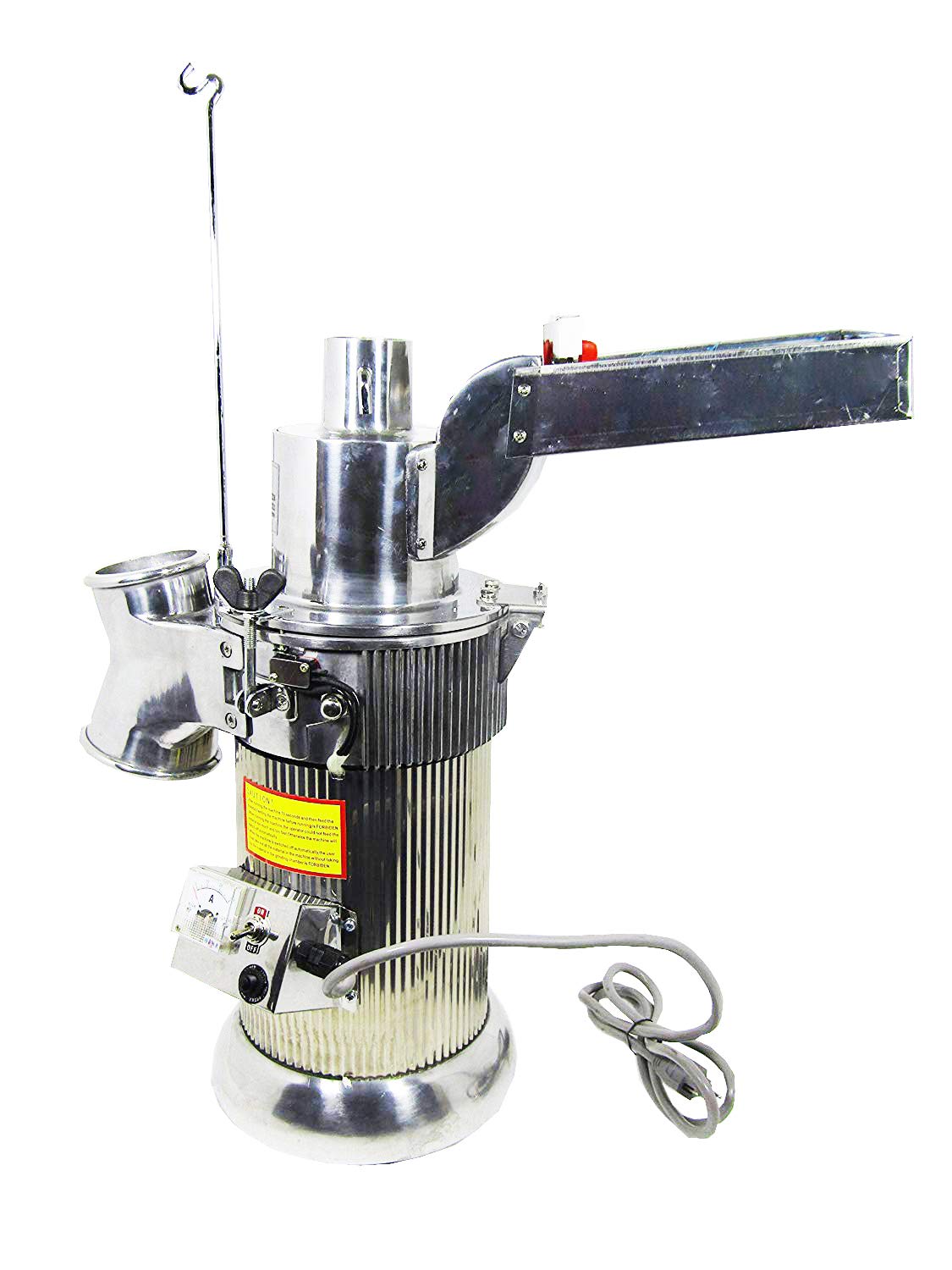 MXBAOHENG Automatic Continuous Hammer Mill Herb Grinder - 20KG/Hour Pulverizer Machine for Spices, Grains & Herbs - 110V/220V Commercial Electric Grinder - Perfect for Coffee Shops, Bakeries & Herbal Medicine Production