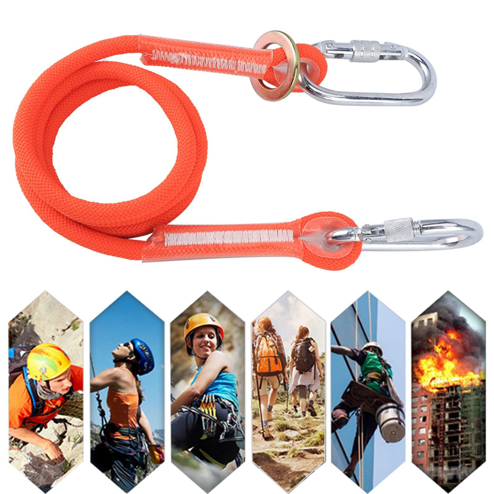 1.6M Safety Lanyard for Aerial Work & Fall Protection - Tree Climbing & Construction Use