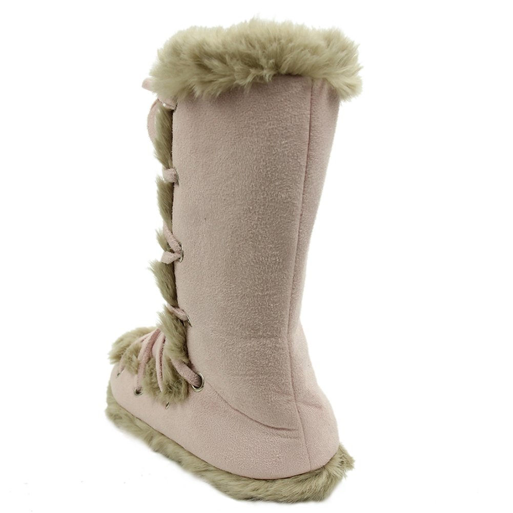 Women's Winter Warm Faux Fur Indoor House Boot Slippers - Cozy Home Shoes for Cold Weather - Perfect for Lounging, Relaxing & Keeping Feet Warm at Home