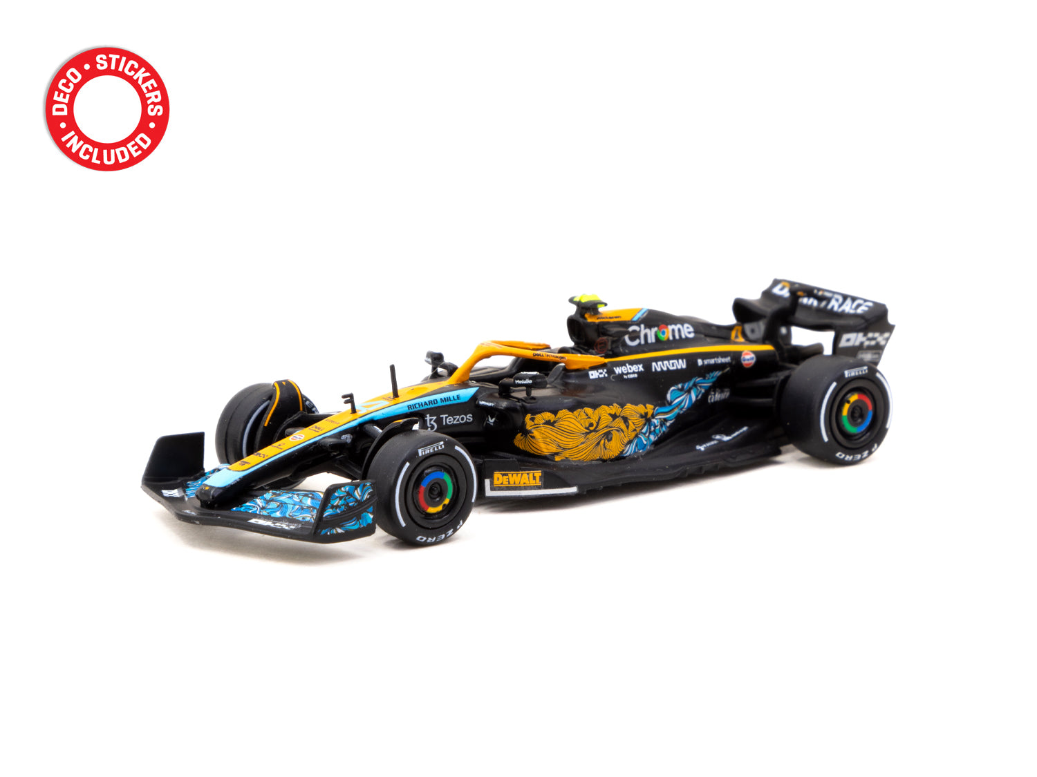 Tarmac Works X iXO Models 1/64 Scale McLaren MCL36 Abu Dhabi Grand Prix 2022 Lando Norris #4 Diecast Car - Collectible Racing Model for Display & Gifting