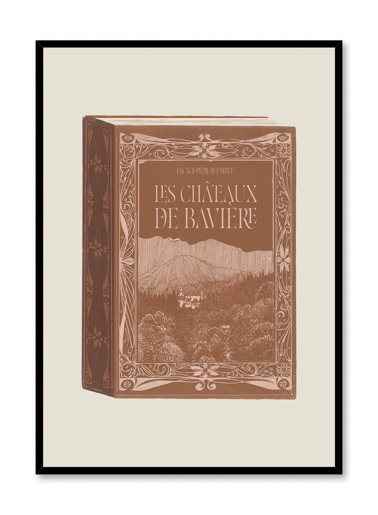 Les Châteaux Book Cover - Vintage French Castle Poster for Home & Office Decor - Perfect for Wall Art, Gifts, and Study Room Inspiration