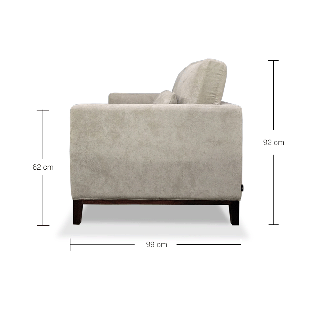 Luxury Armani 2.5 Seater Sofa - Modern Leather Living Room Couch for Home & Office - Perfect for Small Spaces, Apartments and Lounge Areas