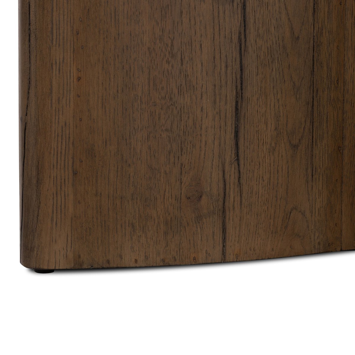 Amadis Rustic Fawn Veneer End Table with Travertine Top - Perfect for Living Room, Bedroom, or Office Side Table