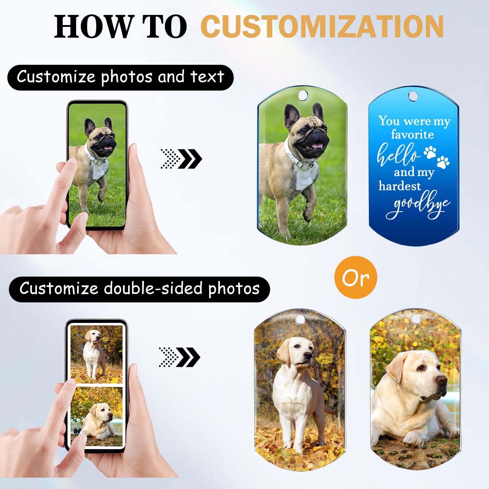 Custom Dog Photo Keychain - Personalized Pet Memorial Gift for Dog Lovers - Sympathy Gift for Loss of Beloved Dog - Perfect for Pet Owners, Dog Memorials & Keepsakes