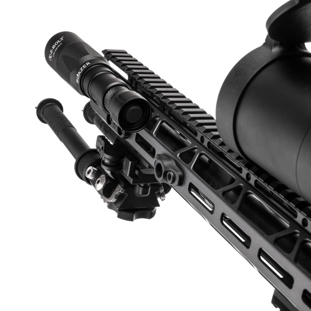 Z-BOLT® Blazer LEP Tactical Flashlight - 1100m Long Range, 315K Candela, Dual Fuel (18650 Battery & Tailcap), Beam Diffuser - Perfect for Hunting, Camping & Tactical Operations (Black)