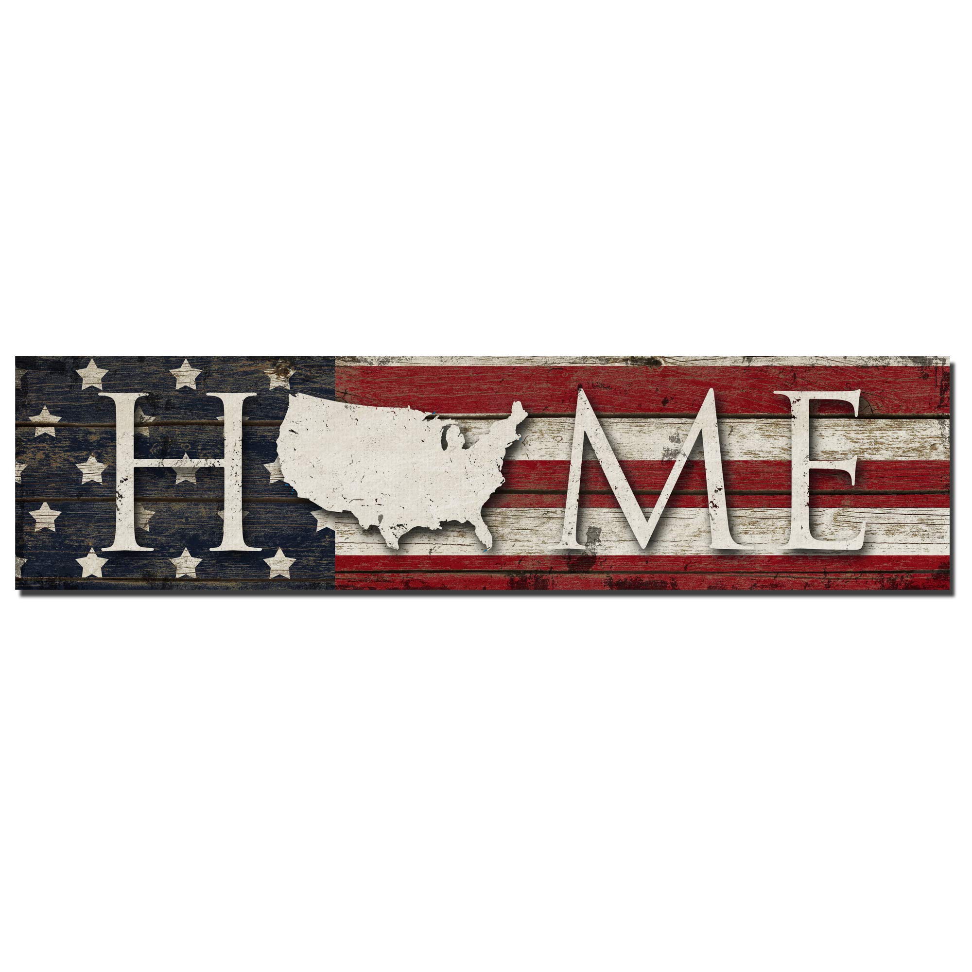 Rustic Metal USA Flag Sign - Vintage Patriotic Wall Decor for Home, Office & Outdoor - Perfect for 4th of July, Memorial Day & Patriotic Events