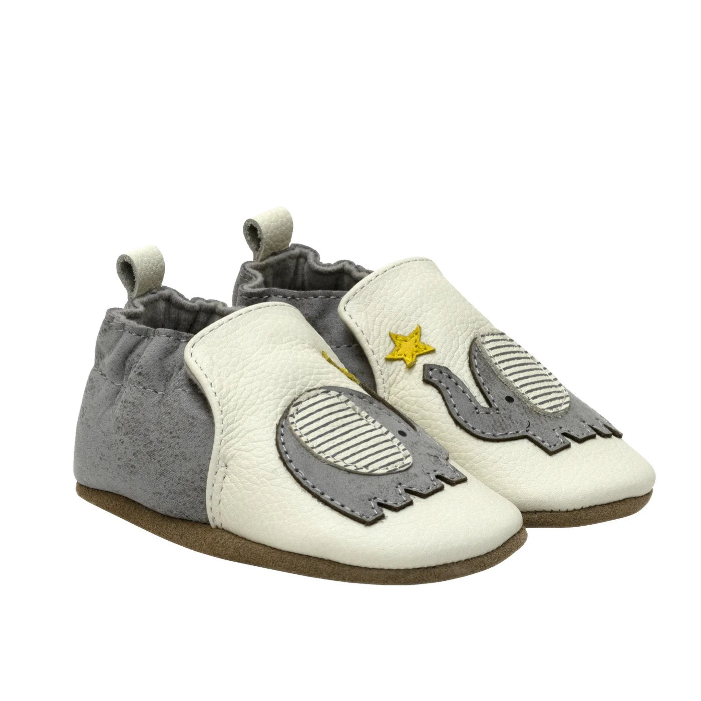 Robeez Soft Sole Baby Shoes with Elephant & Stars Design - Comfortable First Walkers for Infants & Toddlers - Perfect for Indoor Play, Outdoor Adventures & Special Occasions