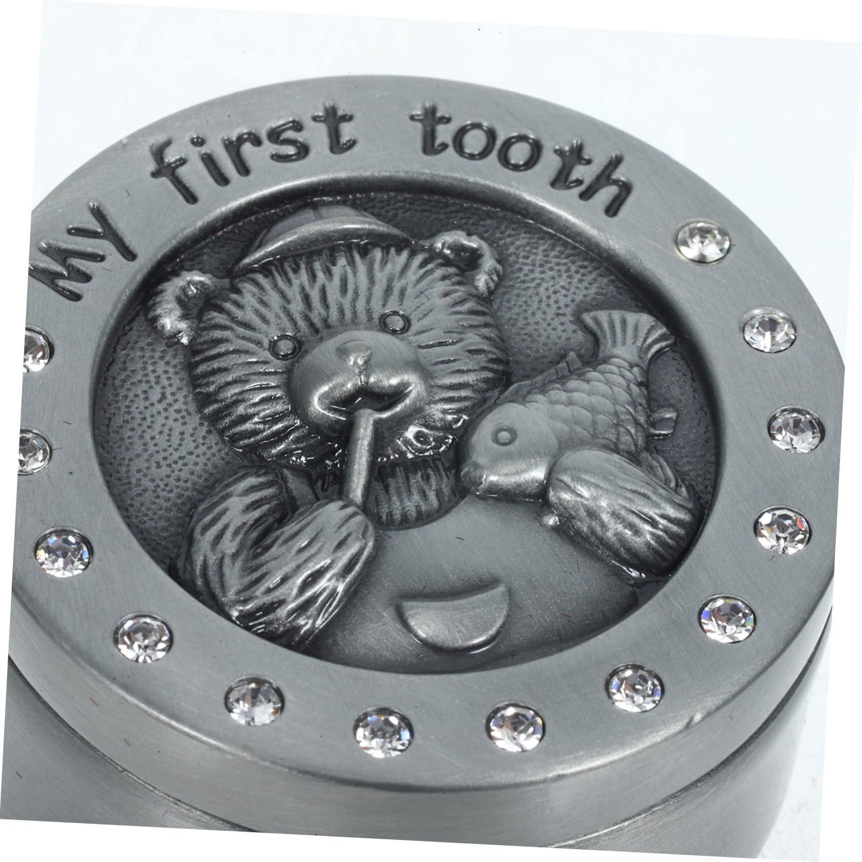 FUNOMOCYA Metal Tooth Storage Box - Small Tooth Holder & Jewelry Organizer Case for Teeth, Rings, Earrings - Perfect for Travel, Home, and Dental Office Use