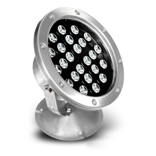 24W LED Spot Light Fixture - Outdoor Waterproof IP68 Underwater Flood Lamp for Pool, Garden, and Landscape Lighting