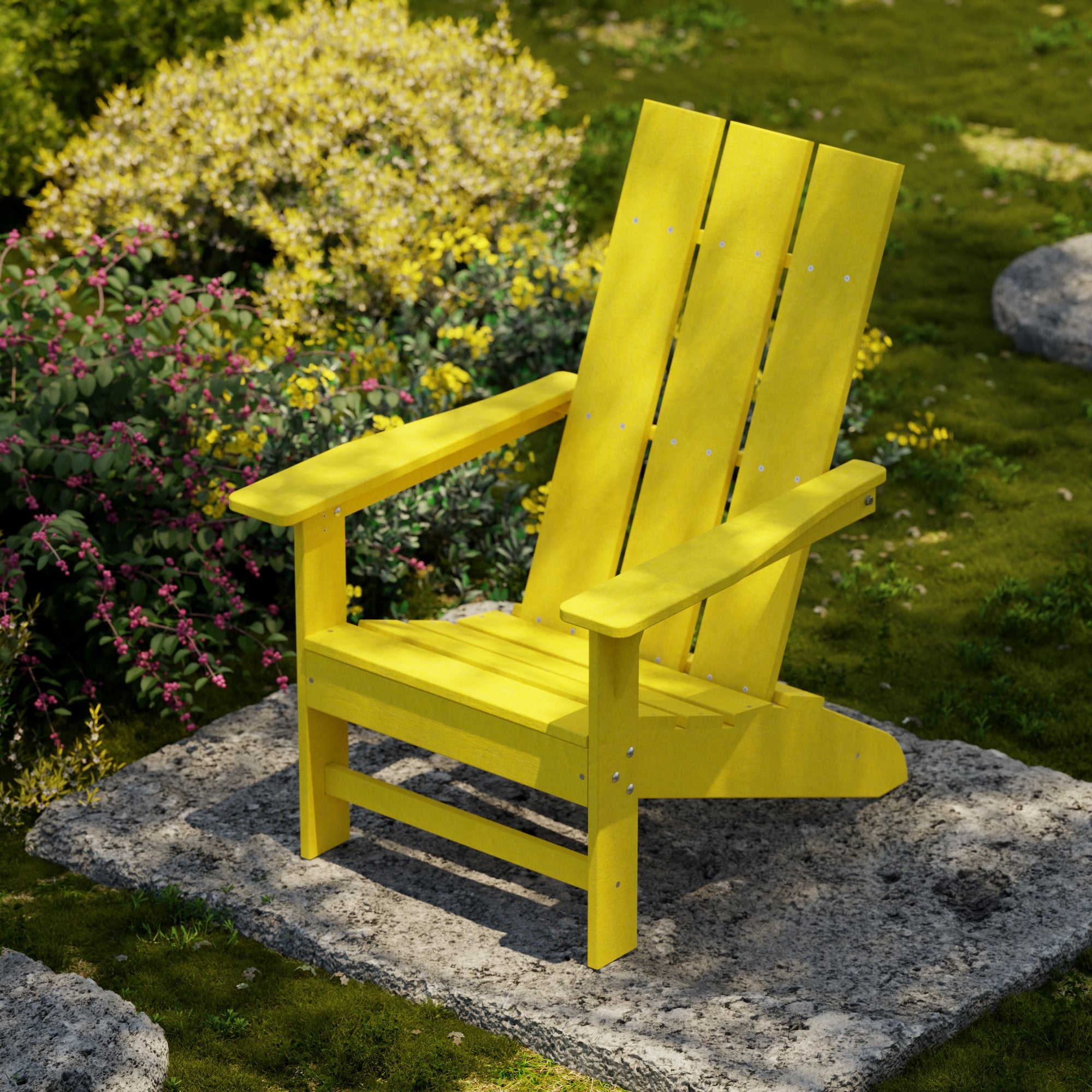 Freedom Modern Adirondack Chair - Weather-Resistant Outdoor Lounge Chair for Patio, Garden & Poolside Relaxation | Comfortable & Durable Polywood Furniture