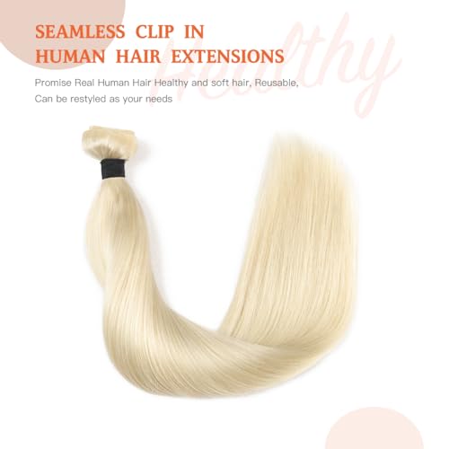 Silky Straight Clip-in Remy Human Hair Extensions for Women - 18 Inch Natural Black Hair Weft for Length & Volume - Perfect for Parties, Weddings & Daily Styling