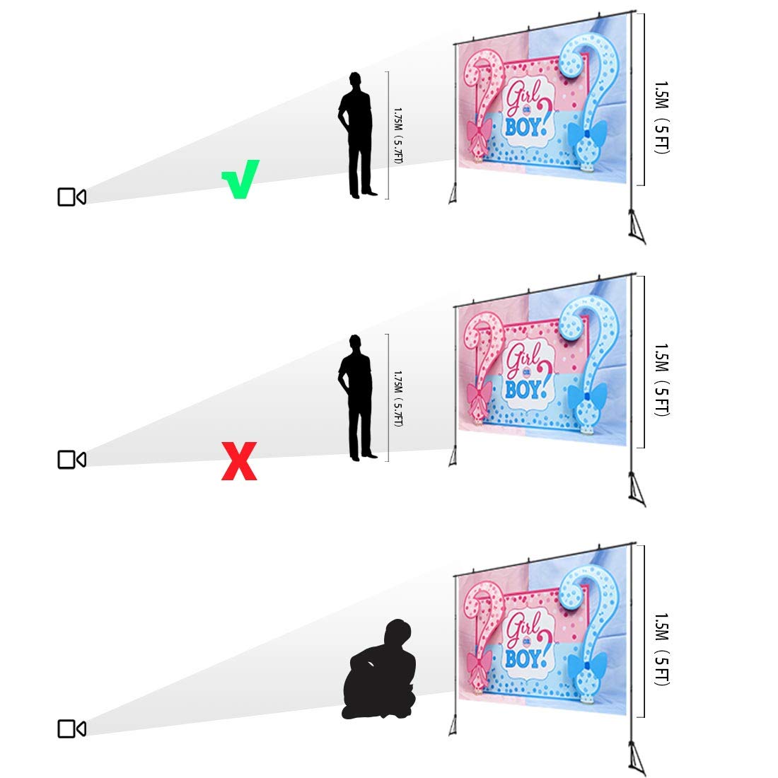 Ticuenicoa 7x5ft Peach Baby Shower Backdrop - Pink Photography Background for It's A Girl Party, Birthday Photo Booth Props | Perfect for Baby Showers, Gender Reveals & Newborn Photos