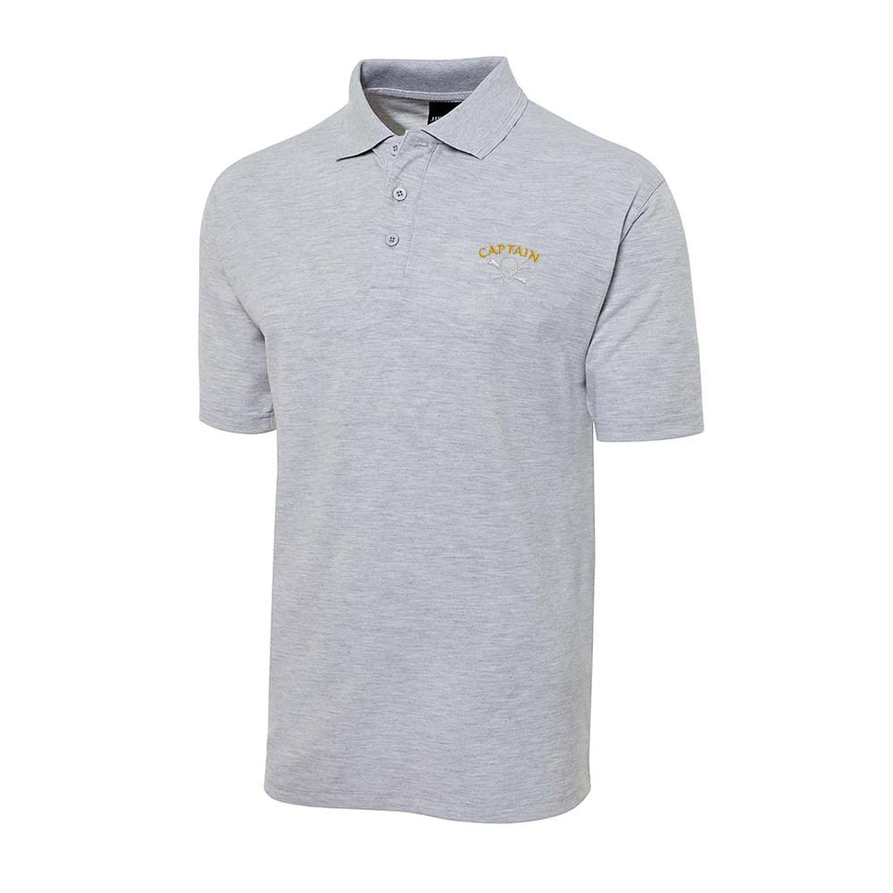 Pirate Captain Embroidered Short Sleeve Polo Shirt for Men - Premium Cotton Embroidered Casual Shirt - Perfect for Halloween, Pirate Parties & Themed Events